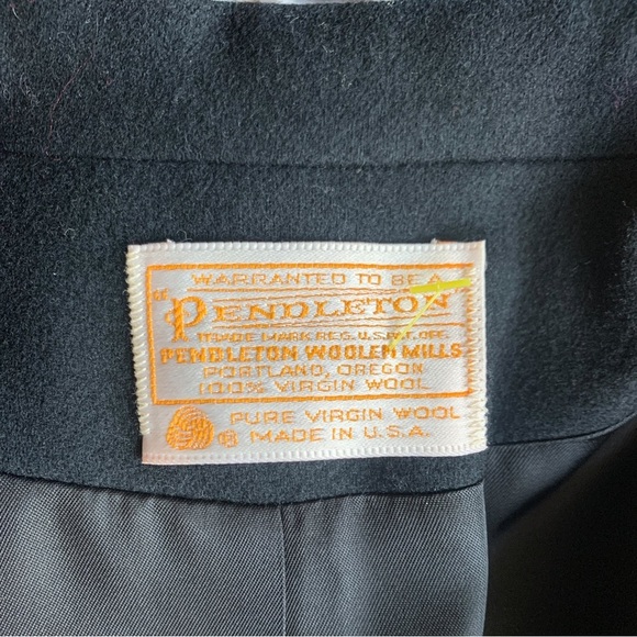 Pendelton Wool Blazer 14 Black Vintage Academia 80's Heritage - Picture 7 of 9